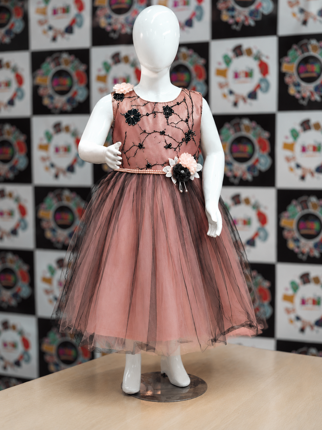 Girls Party Wear Frock – Premium Floral Tulle Dress | Imported Quality