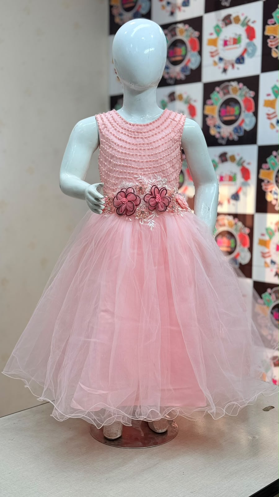Girls Party Wear Frock – Premium Floral Tulle Dress | Imported Quality